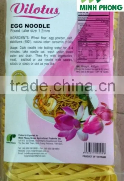 EGG NOODLE PASTA SQUARE SHAPE, SIZE 4MM, 400GM