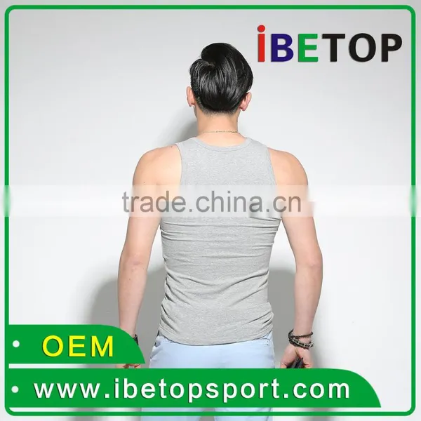 Customize Wholesales Simple Cotton Sport Vest Singlet photo-2