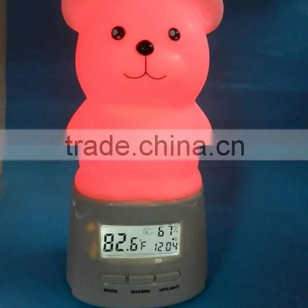 Touch On/off Digital Night Light Thermometer-Hygrometer photo-4