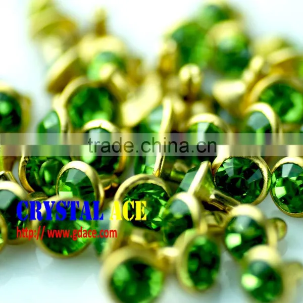 clear crystal snap rivet for leather decorative rivet button