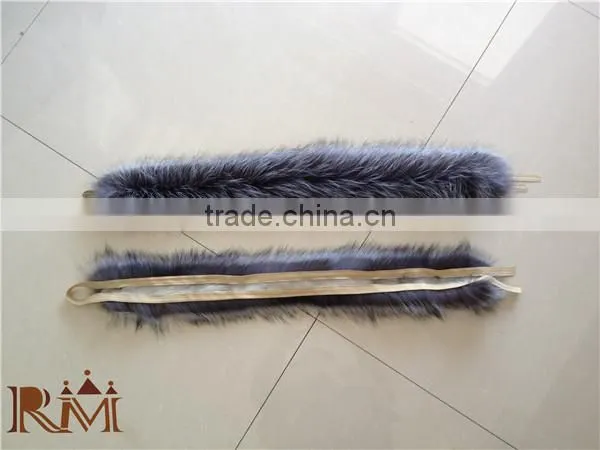 2016 NEW FLUFFY SILIVER FOX FUR STRIPS FOR COLLAR/HOOD GARMENT photo-3