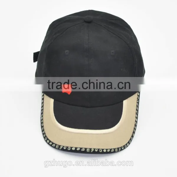 High Quality Classic Style Casual Outdoor Sport Black Colour Curve Custom Promotional Men Cap photo-3