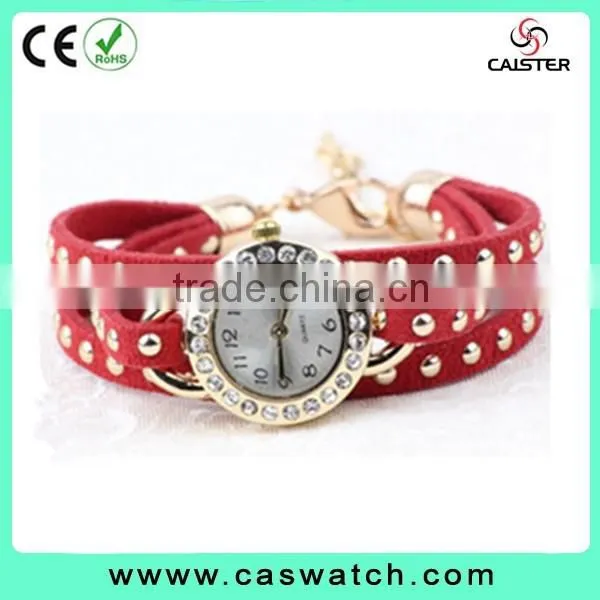 2016 Stylish Bracelet Shiny Watch, Custom Made Multi-color Leather Watch, Vogue Long Strap Leather Watch photo-2