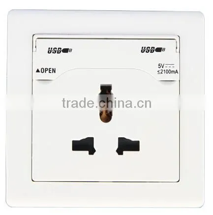 New Wall Socket With Double USB 2100MA