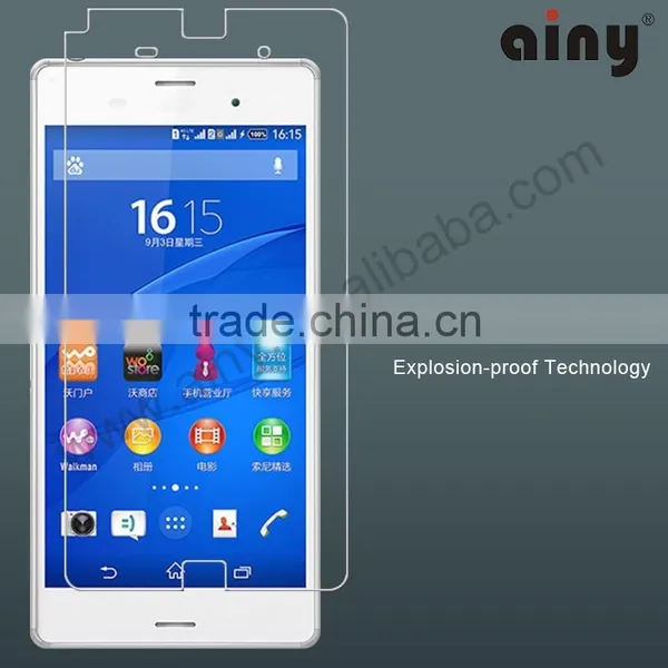 Anti glare Tempered Glass mobile Screen shield / protector for sony Xperia z3 mini
