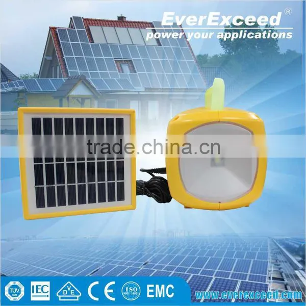 EverExceed solar power system to generate electricity for home with Mobile Phone Charging Function