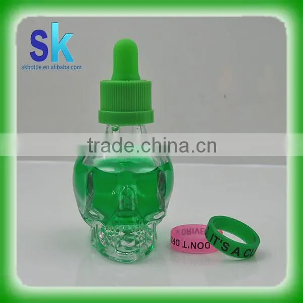 30ml Empty Skull Bottle e Liquid Glass Dropper Bottle With Childproof Cap photo-2
