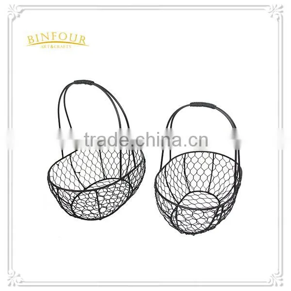 Metal Wire Desk Storage Basket Sundries Basket Fruit Basket for Home Deco photo-6
