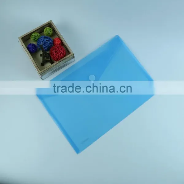 Custom Presentation Envelope Size A4 PP PVC Button Plastic Document Bag pp File Folder Plastic Folder photo-2
