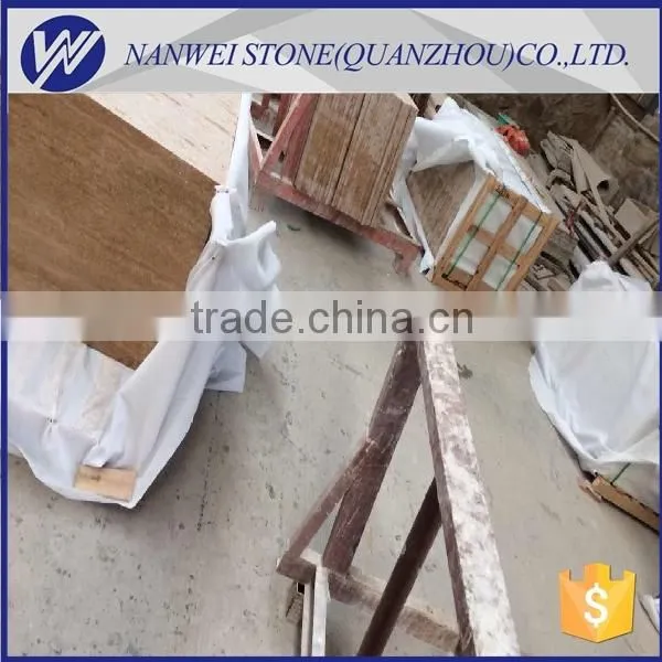 Top Polished Brown Color Travertine Marble Noce Travertine Marble Slabs and Tiles photo-6