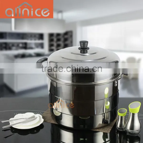 Allnice- Big Size Double Layer Stainless Steel Large Food Steamer Pot photo-6
