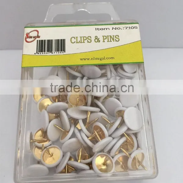 Color Vinyl Coated Drawing Pins Round Head Painting Pins Thumb Tack Quality Choice photo-3