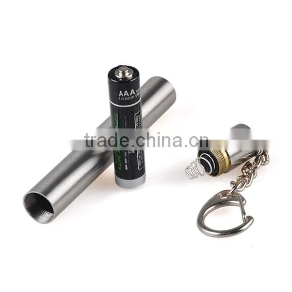 AA Battery Powered Metal Key Chain Light LED UV Keychain Light photo-4