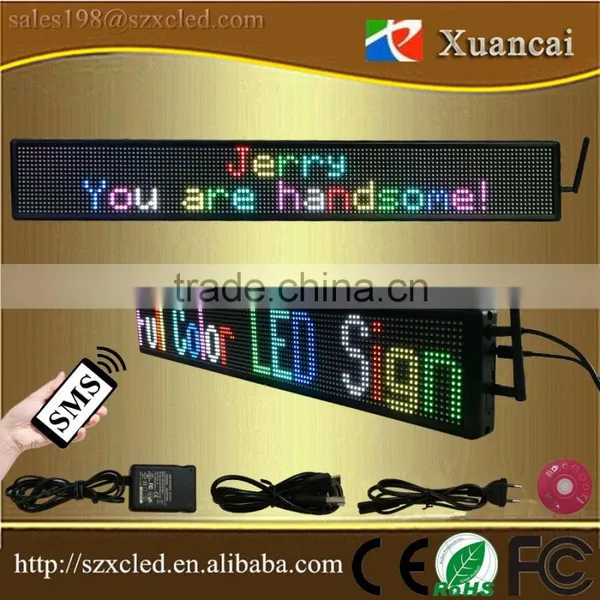 P6-16x128RGB Supply 5V/12V Double Line Programmble Full Color Led Sign With Wireless SMS and Computer Software USB Control photo-2