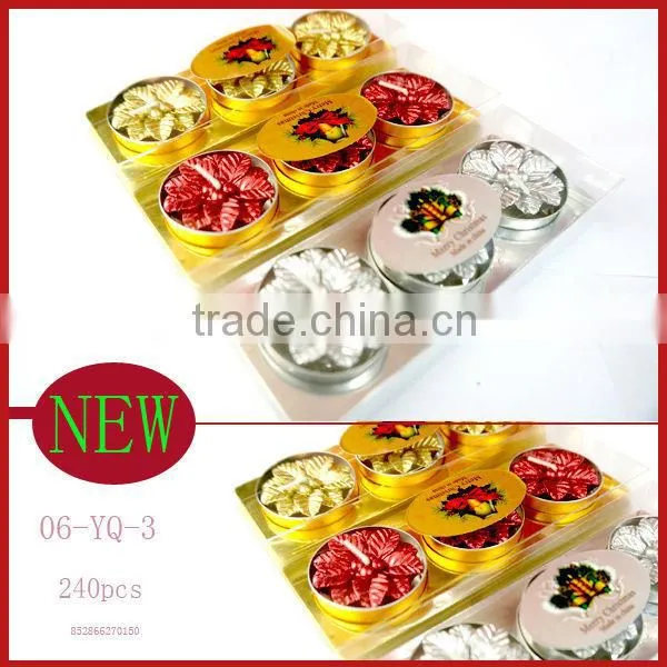 3pcs Paited Flower Wedding Floating Tealight Candle