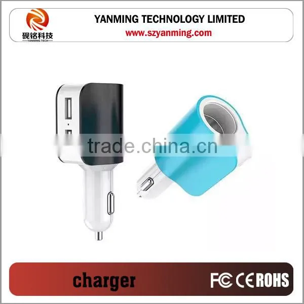 Colorful Micro Auto Universal Dual 2 Port USB Car Charger For IPhone IPad IPod 3.1A Mini Car Charger Adapter / Cigar Socket photo-3