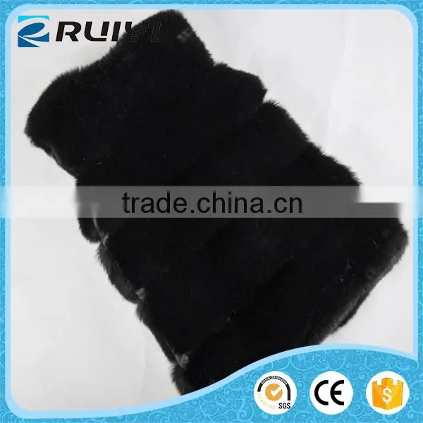 Women Fake Fur Vest Jacket Black photo-2
