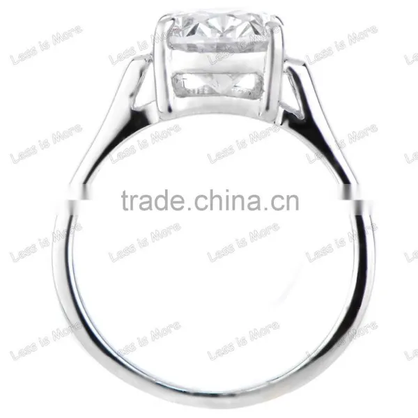 Fashion Pure Silver Oval Cut Diamond Engagement Ring photo-4