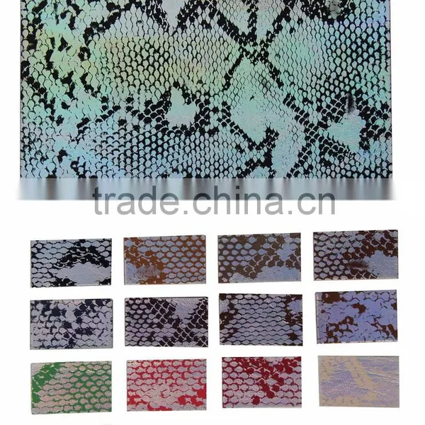 PU Artificial Leather Manufacturer 2016 New Design pu Leather With Snake Skin