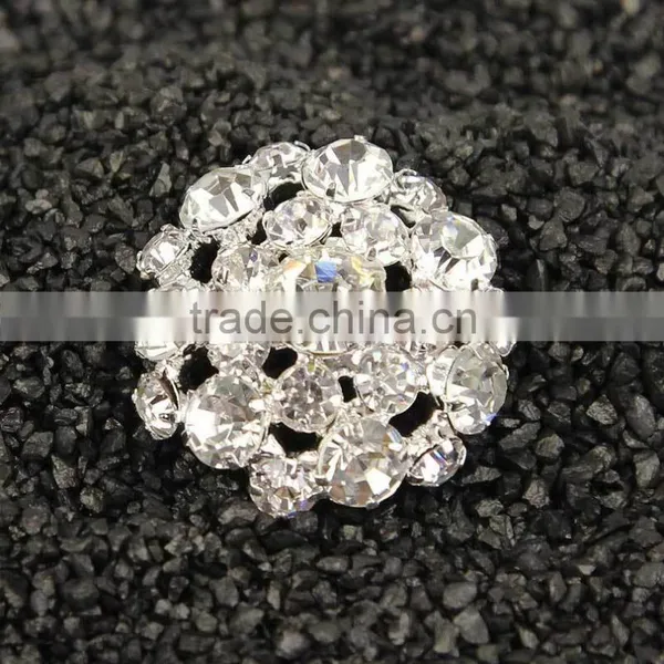 Seasofbeauty 3cm Pretty Rhinestone Button Shank Button Embellishment photo-2