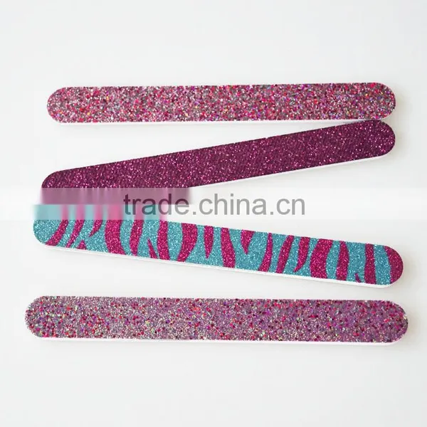 Wholesale Custom Shiny Glitter Beauty Nail File Giraffe Personalized Emery Board One Side Decorative Manicure Tools Factory photo-6
