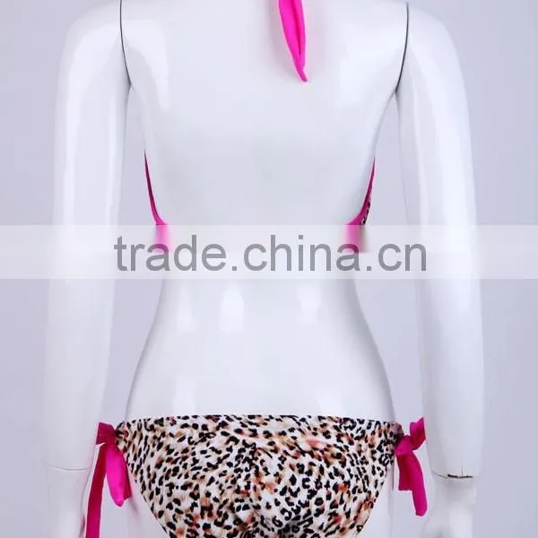 Classical Leopard Printed Push up Honey Girl Sexy Bikini Modest Swimwear photo-3