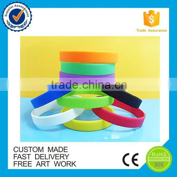 Customized Candy Color Cheap Silicone Blank Wristband photo-5