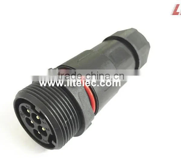 5 Poles Screw Connection Male to Female Waterproof Connector photo-3