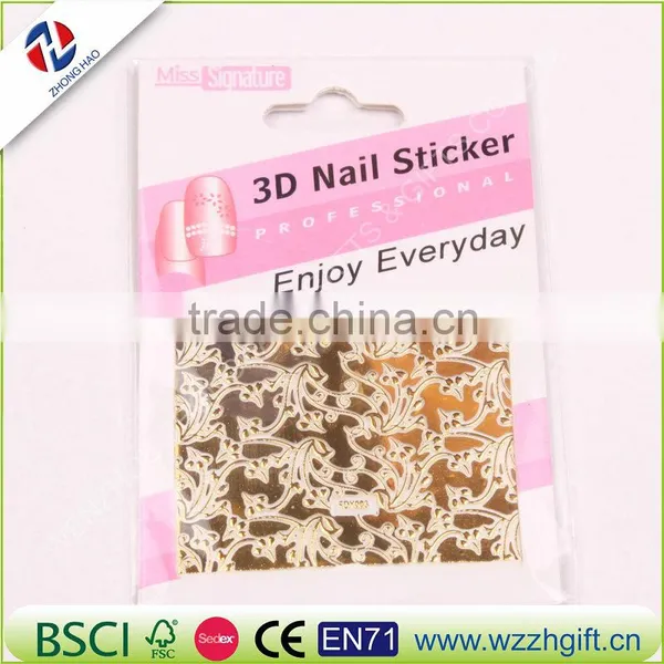 3d Nail Stickers Beauty Gold Design Brand Nail Art Charms Manicure Bronzing Decals Decorations Tools photo-6