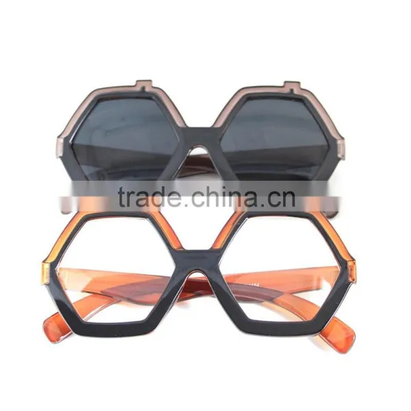 2015 Promotion Plastic Quadrilateral Sun Glasses UV400 With Diamond photo-2