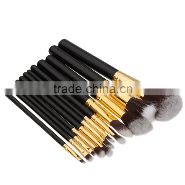 Wood 12Pcs Blending Makeup Brush Kit Professional Cosmetic Set Make up Brushes Tools photo-5