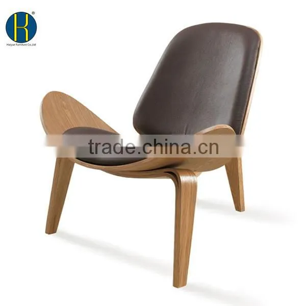 HY2007 Resell ASH/Walnut Wood Shell Chair for Indoor photo-2