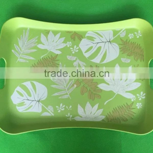 Wholesale High Quality Melamine Plastic Serving Tray With Handle