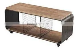 TV Unit. Vintage TV Stand, Metal Wood TV Stand, Bedroom TV Furniture