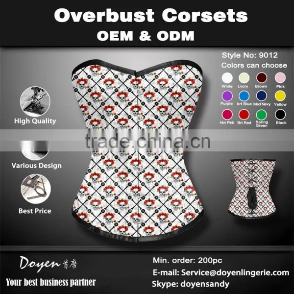 2016 Newest Fashion Cheap Waist Shaping Corsets Printed Waist Training Corset photo-3