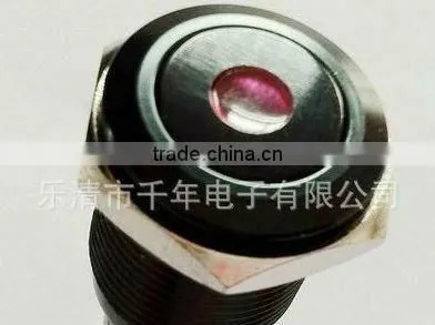 Dot Illuminated Black Color Self-locking Push Button Switch 19(dia.19mm)