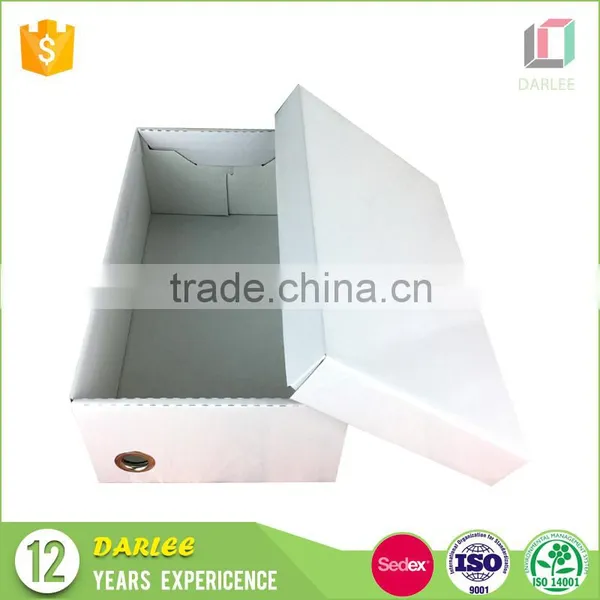 China Supplier Corrugate Paper White Luxury Folding Custom Shoe Box photo-3