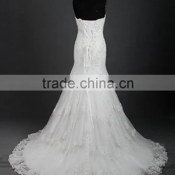 RSW872 Express Real Sample Lace Bridal Wedding Dress Mermaid photo-5