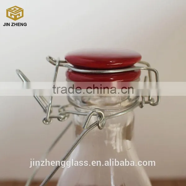 New 500ml Glass Bottle With Hinge China Lid photo-2