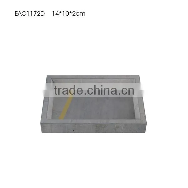 Modern Style Grey Cement / Concrete Bathroom Accessories With Groove Copper or Paninting photo-5
