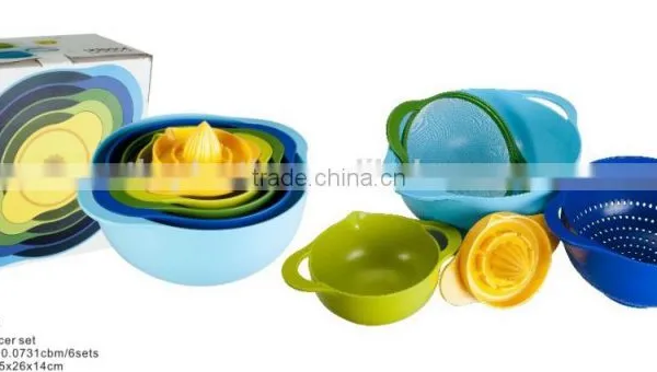 5pcs Plastic Lemon Juicer and Colaner in Mixing Bowl Set photo-3