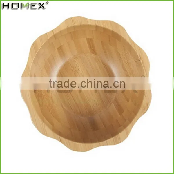 Luxury Bamboo Wooden Clear Fruit Salad Serving Bowl/Homex_Factory photo-2