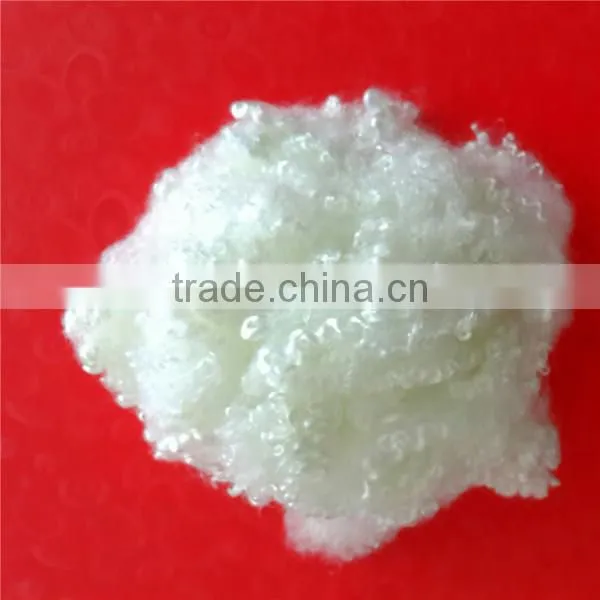 Hollow Conjugated Polyester Fiber 15D*51mm Siliconized Pattern Raw White for Filling