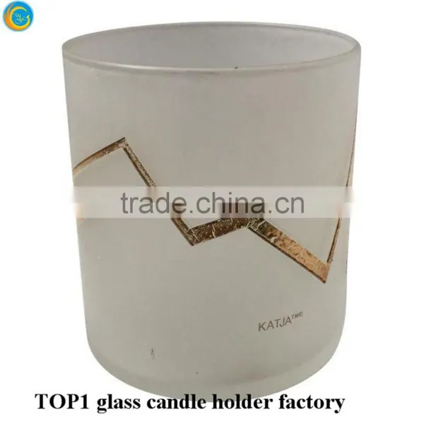 Frosted White Gold Votive Candles Decorative Magnifying Glass photo-6