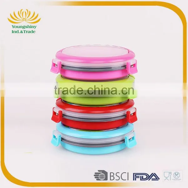 Top Selling Silicone Collapsible Leakproof Children's Lunch Box