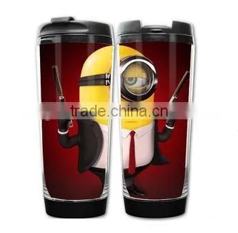 BPA Free Double Wall Plastic Changeable Insert Paper Travel Mug photo-2