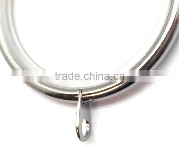 Steel Low Noise Curtain Rod Ring Fixed Eyelet Chrome Plated ID35mm/OD42mm photo-4