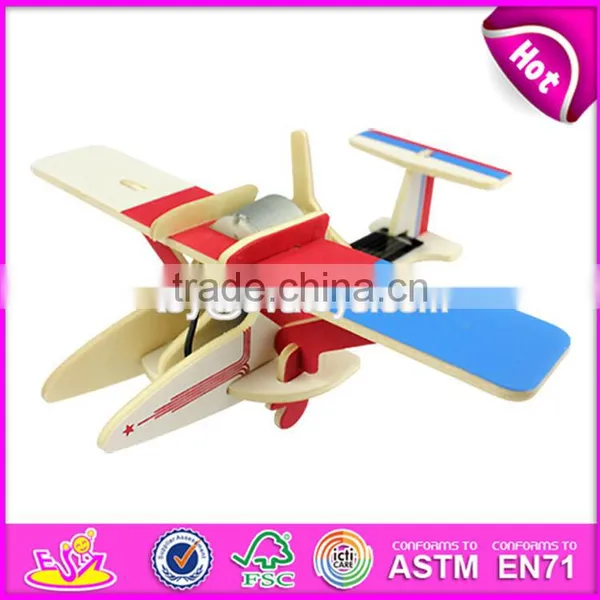 2017 New Design Diy Assemble Children Wooden Toy Airplanes W03B065 photo-5