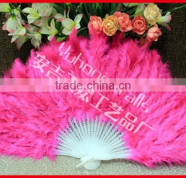 Turkey Feather Fan for Wedding photo-6