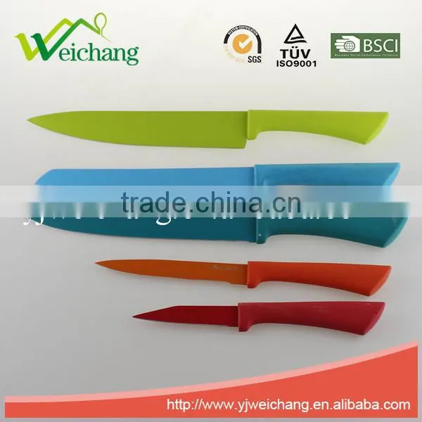 MCK600 5 Pcs Set Kitchen Knives Colorful Non-stick Blade Rubber With TPR Handles , Hot Sale photo-2